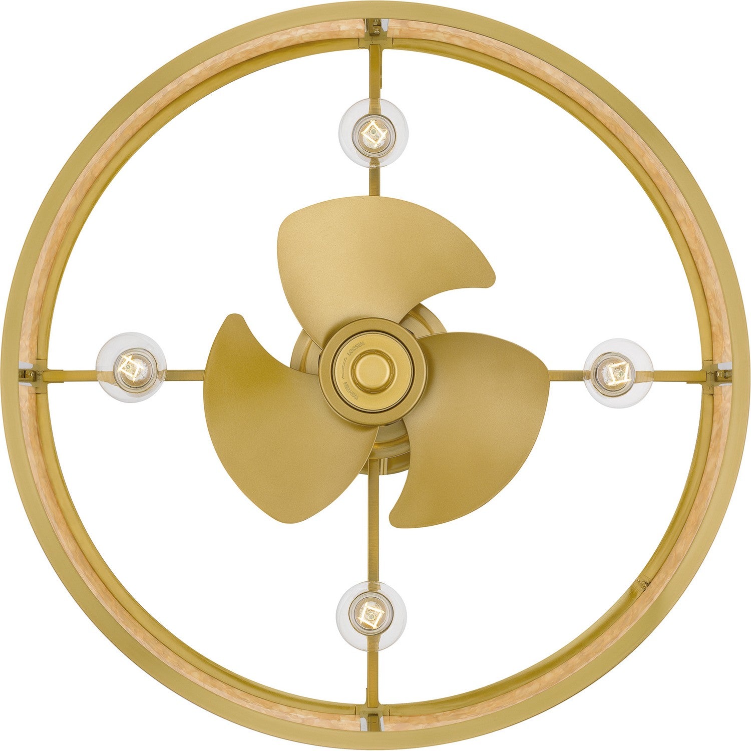 Quoizel - STO3124BRG - Four Light Fandelier - Stoneland - Brushed Gold