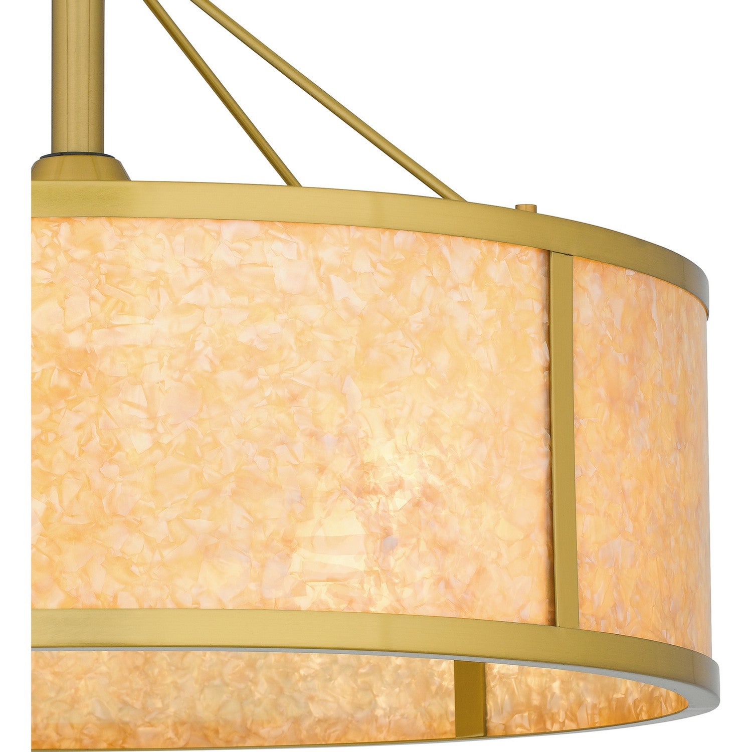 Quoizel - STO3124BRG - Four Light Fandelier - Stoneland - Brushed Gold