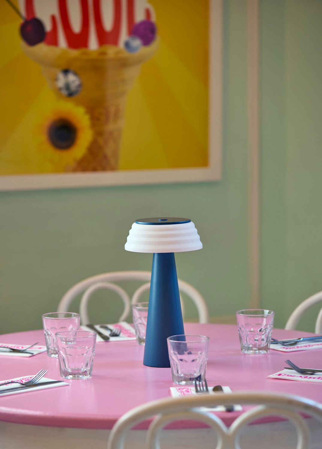 Adesso Home - 3112-07 - LED Table Lamp - Jacky - Dusty Blue