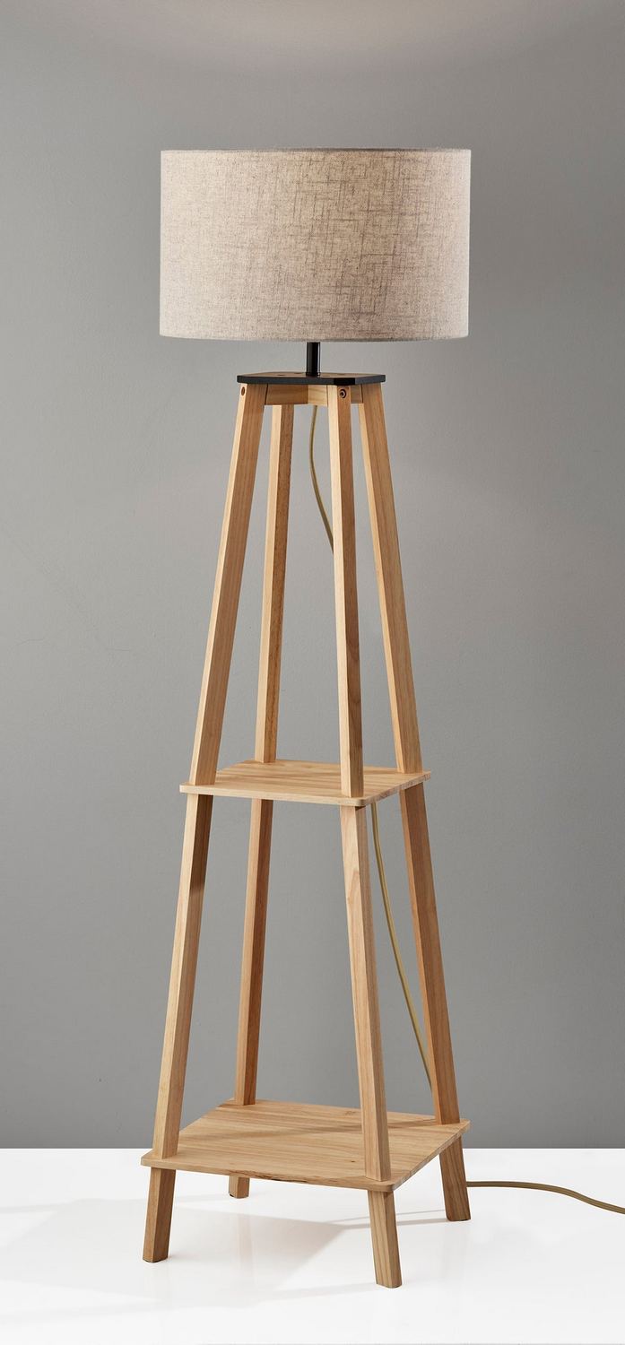 Adesso Home - 3056-12 - Floor Lamp - Kirby - Natural Wood