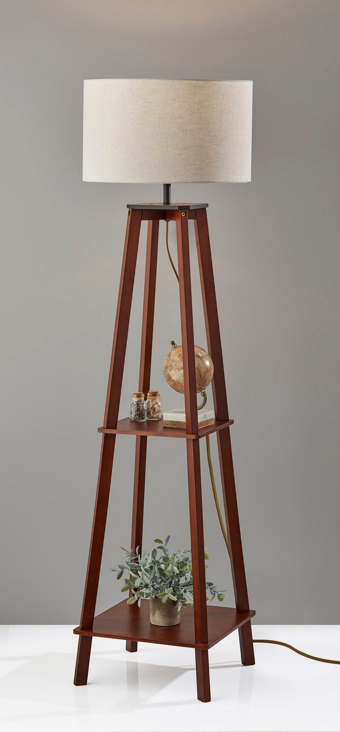 Adesso Home - 3056-15 - Floor Lamp - Kirby - Walnut Wood