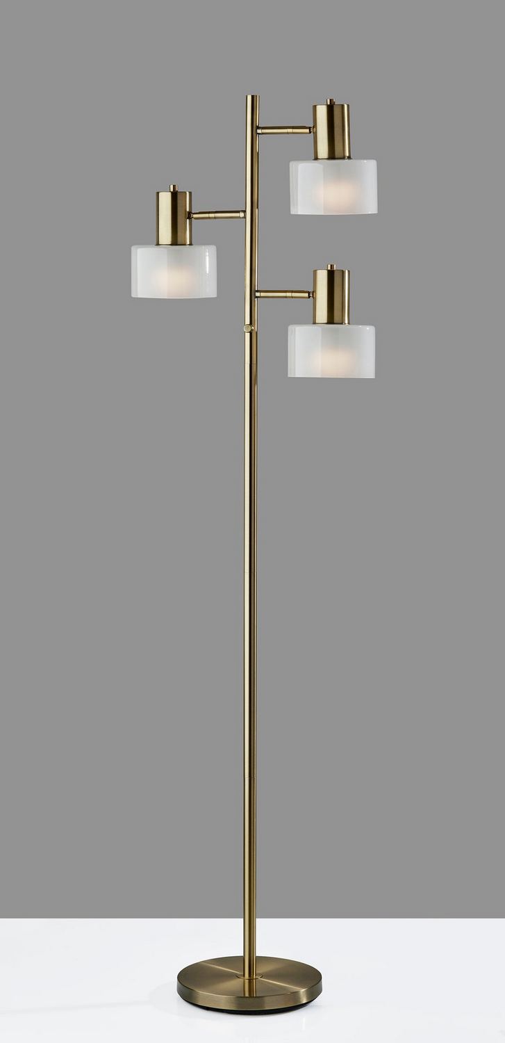 Adesso Home - 3941-21 - Three Light Tree Lamp - Rhodes - Antique Brass