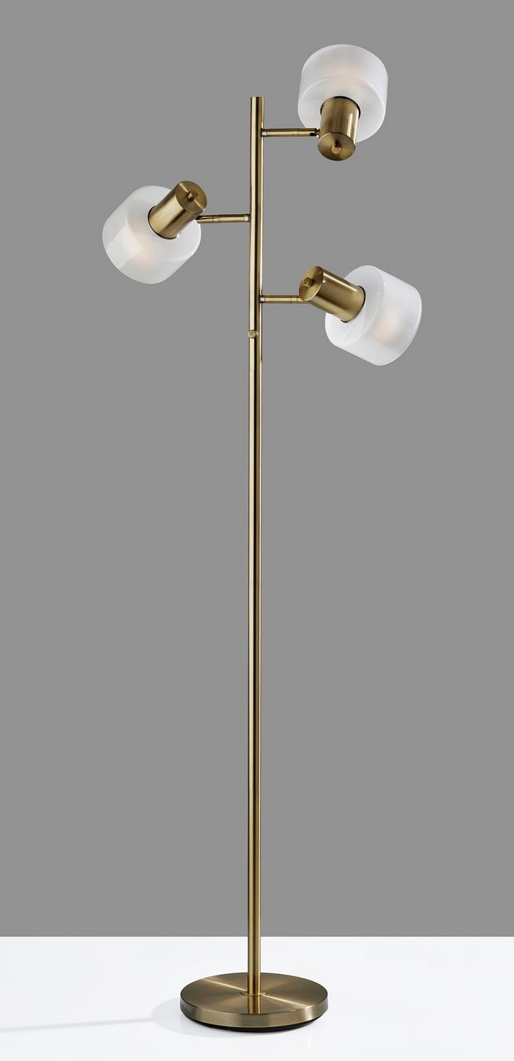 Adesso Home - 3941-21 - Three Light Tree Lamp - Rhodes - Antique Brass