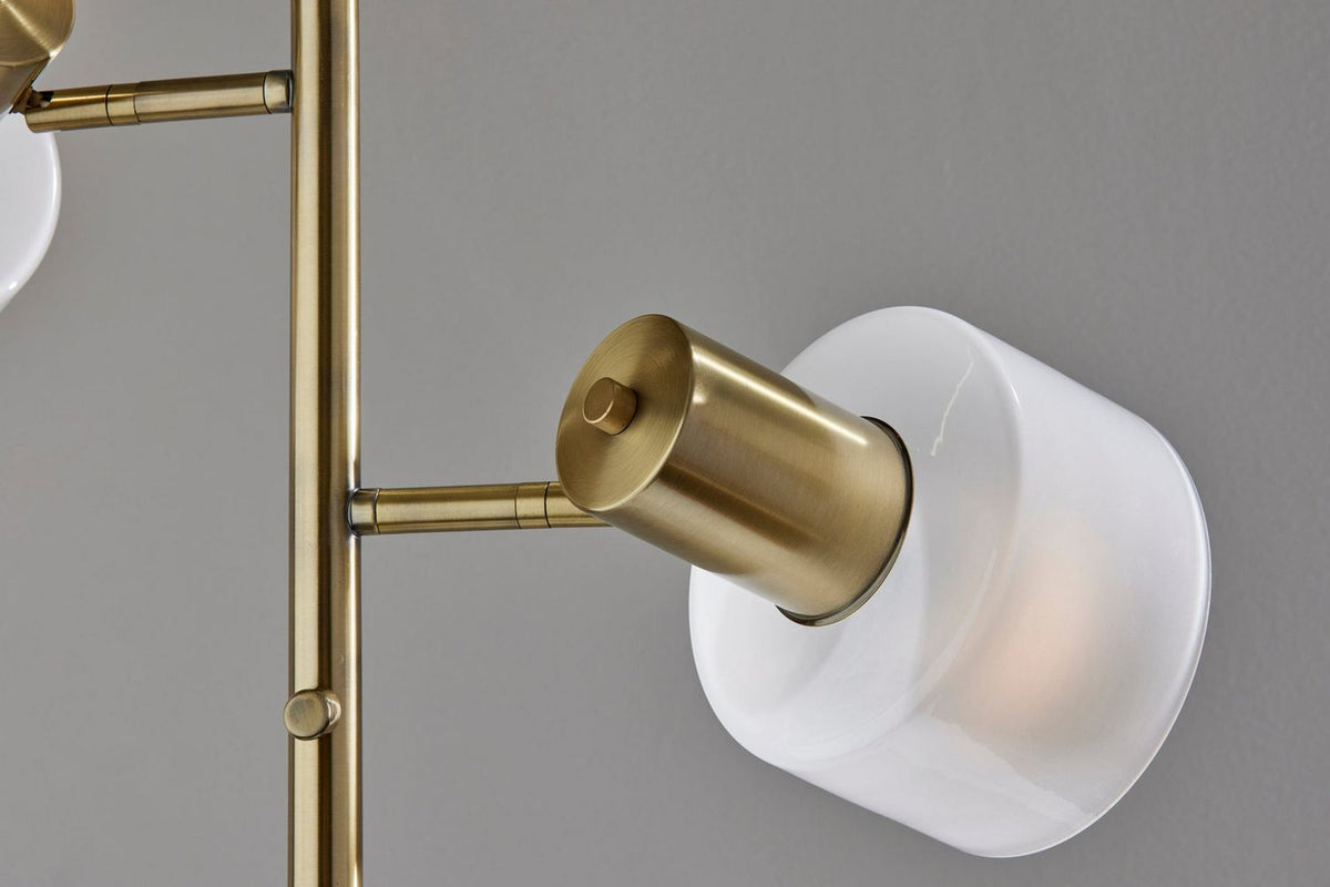 Adesso Home - 3941-21 - Three Light Tree Lamp - Rhodes - Antique Brass