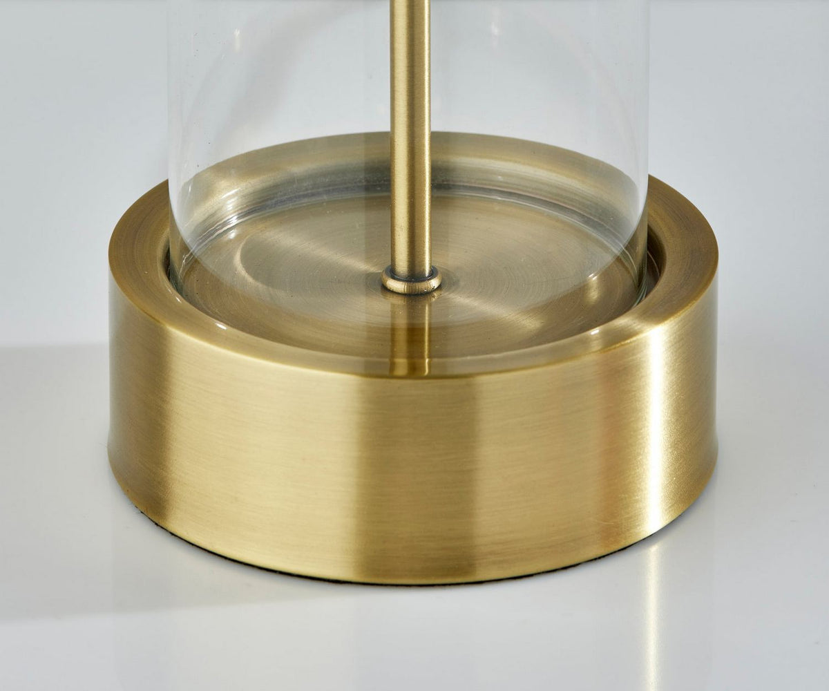 Adesso Home - 3054-21 - Two Light Table Lamp - Troy - Antique Brass & Clear Glass