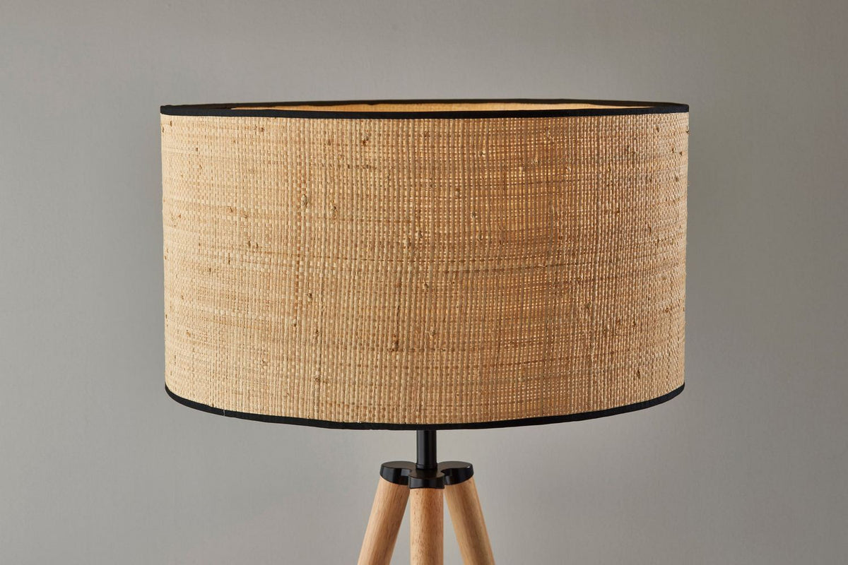 Adesso Home - 3769-12 - Floor Lamp - Jackson - Natural Wood W. Black
