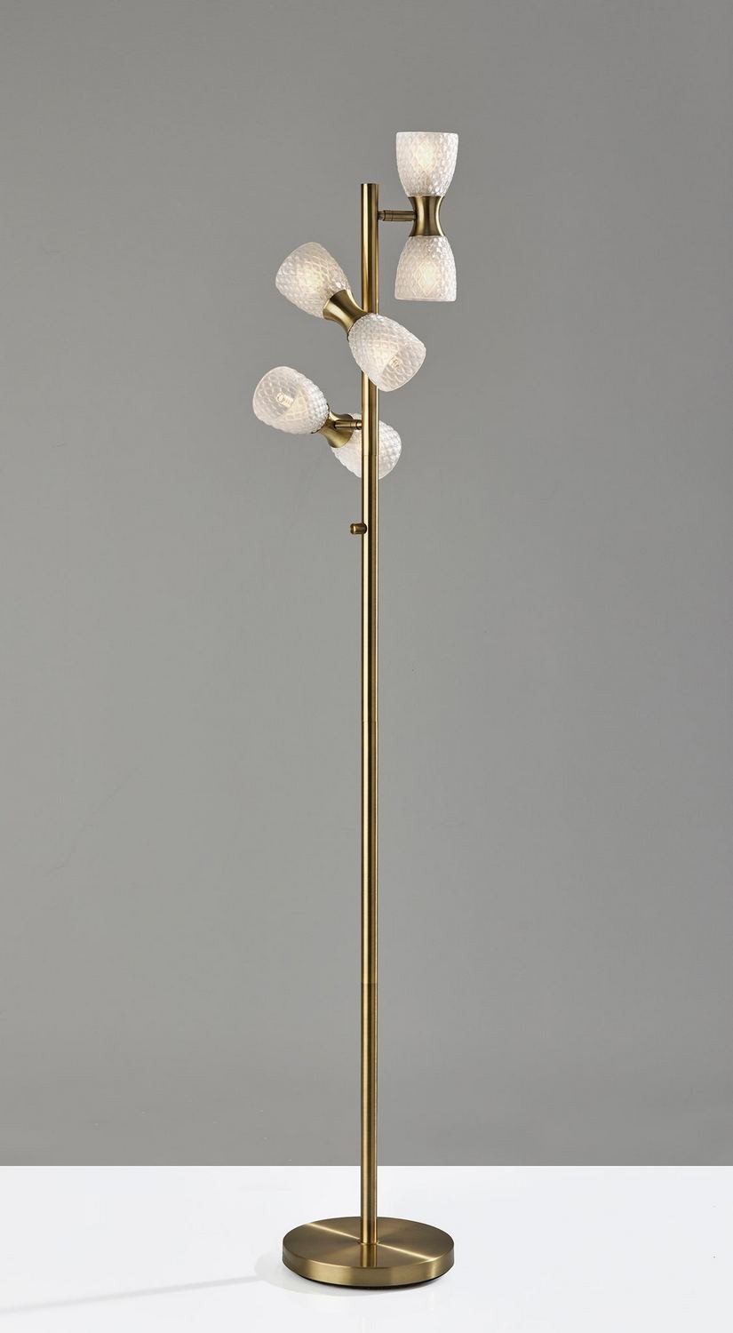 Adesso Home - 3863-21 - LED Floor Lamp - Nina - Antique Brass