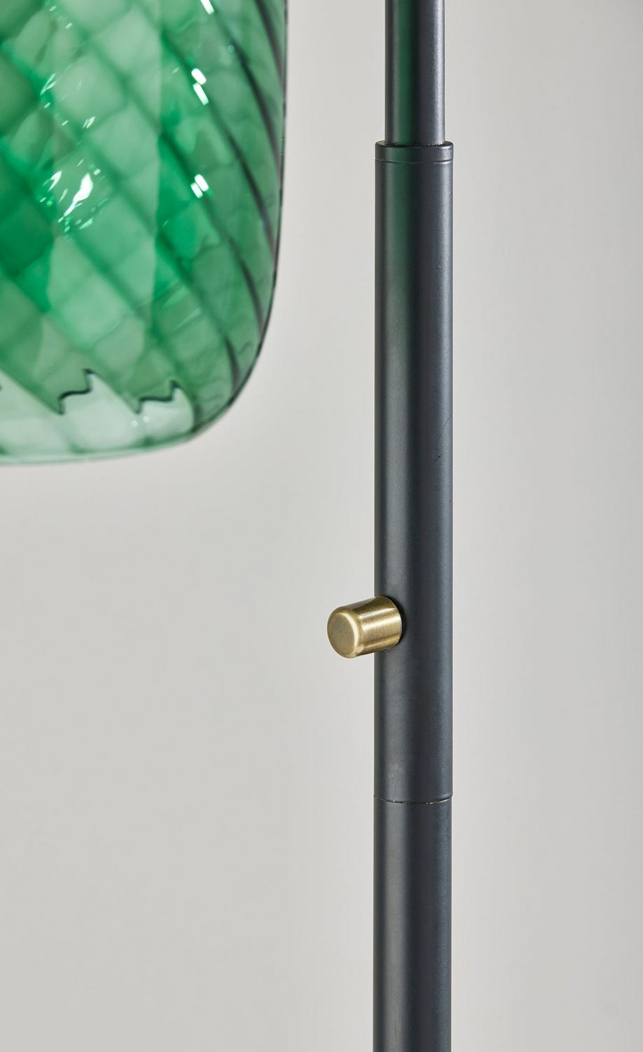 Adesso Home - 3867-01 - Floor Lamp - Derrick - Black W. Antique Brass