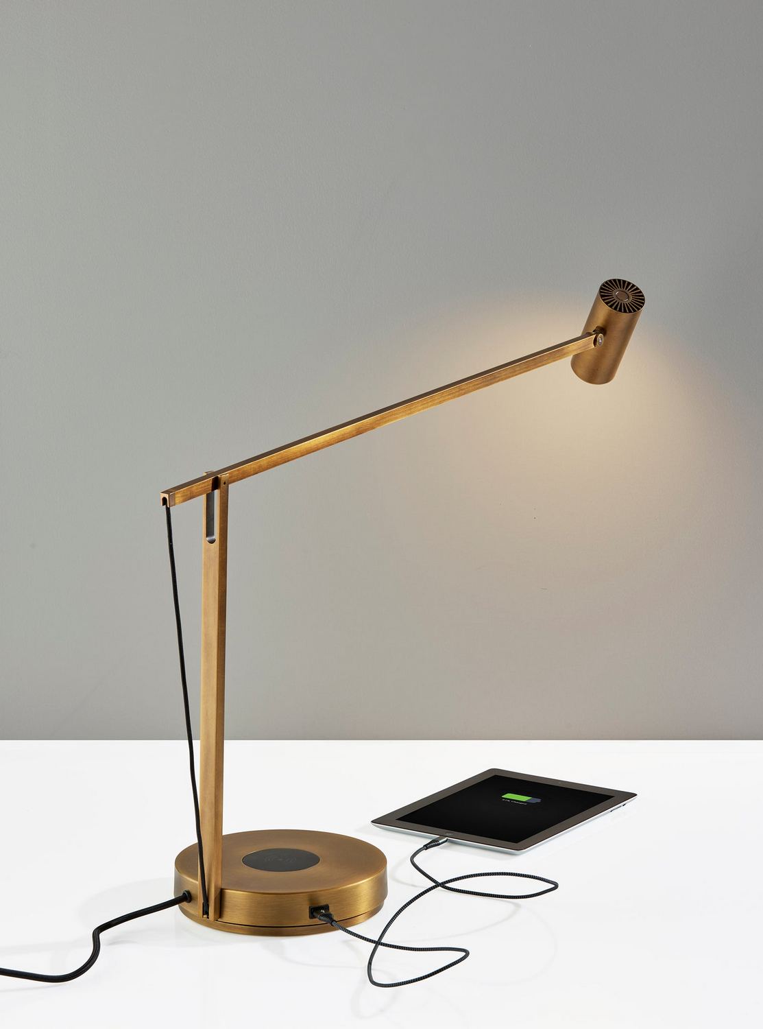 Adesso Home - 10036309LBB - LED Task Lamp - Turrell - Lacquered Burnished Brass