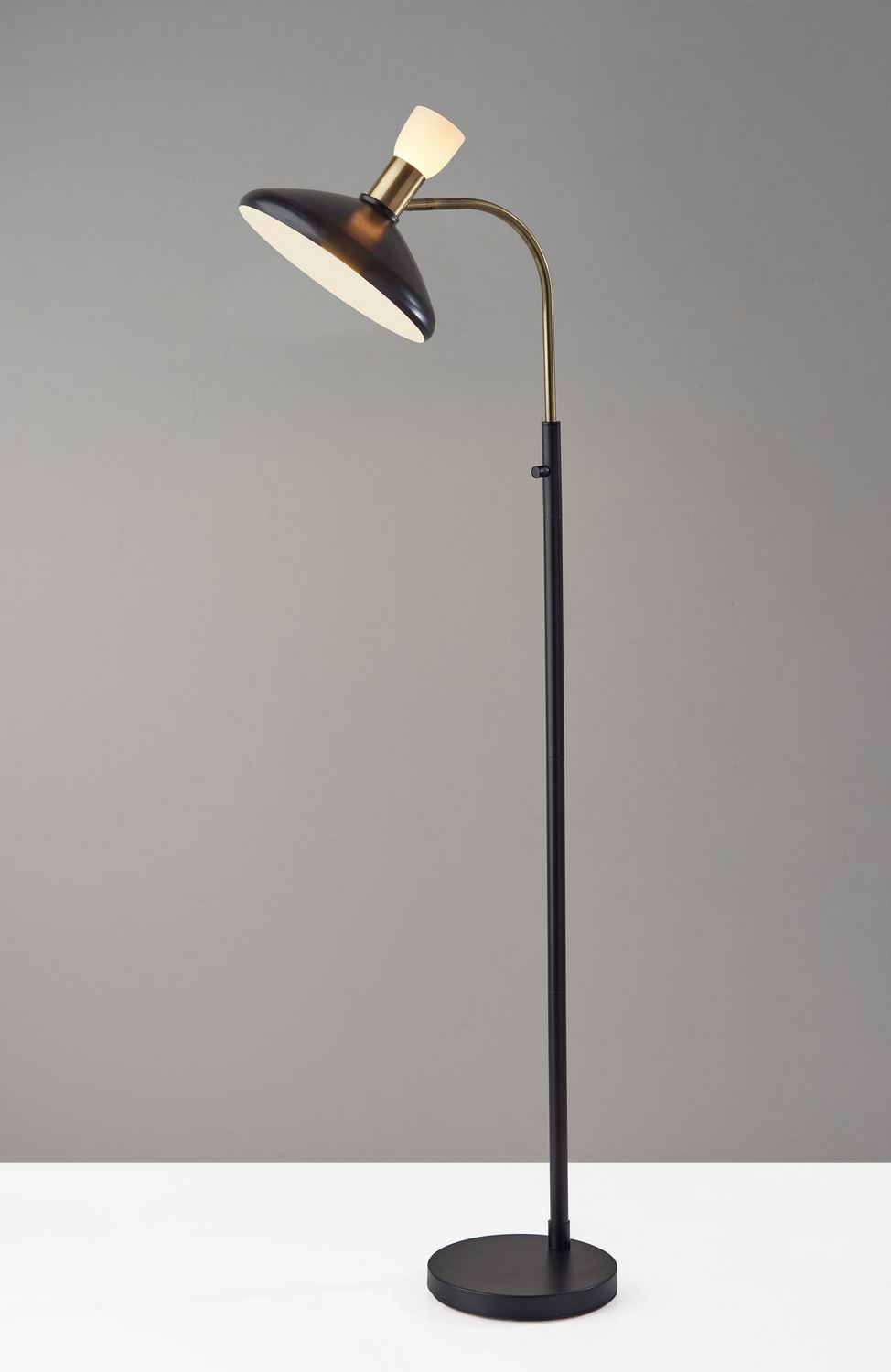 Adesso Home - 3759-01 - Floor Lamp - Patrick - Black W/ Brass