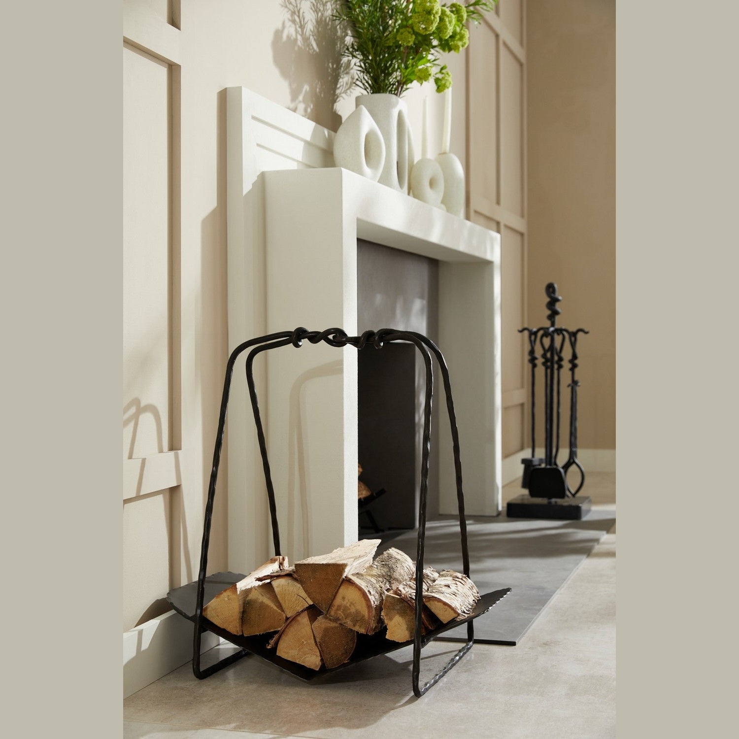 Arteriors - AFI06 - Log Holder - Darius - Blackened Iron/Blackened Iron