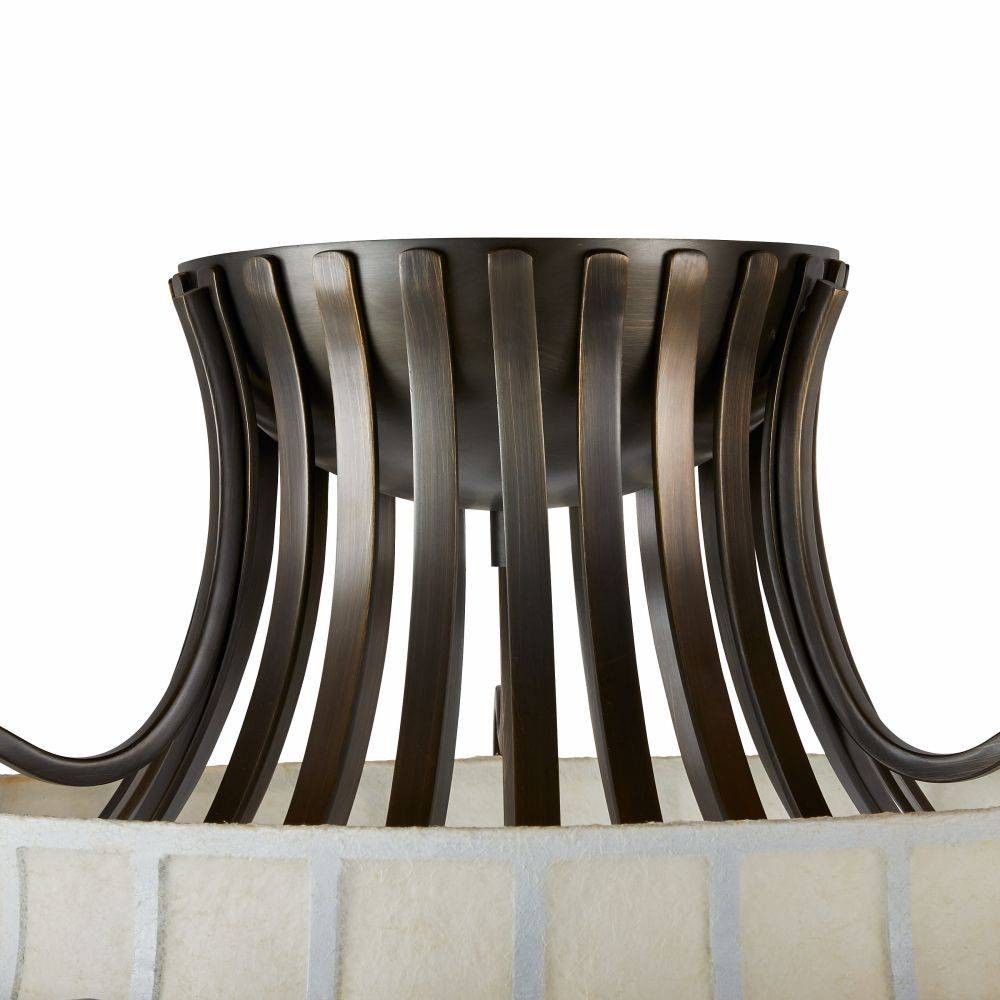 Arteriors - DFC11 - Ten Light Flush Mount - Chambers - Ivory/English Bronze