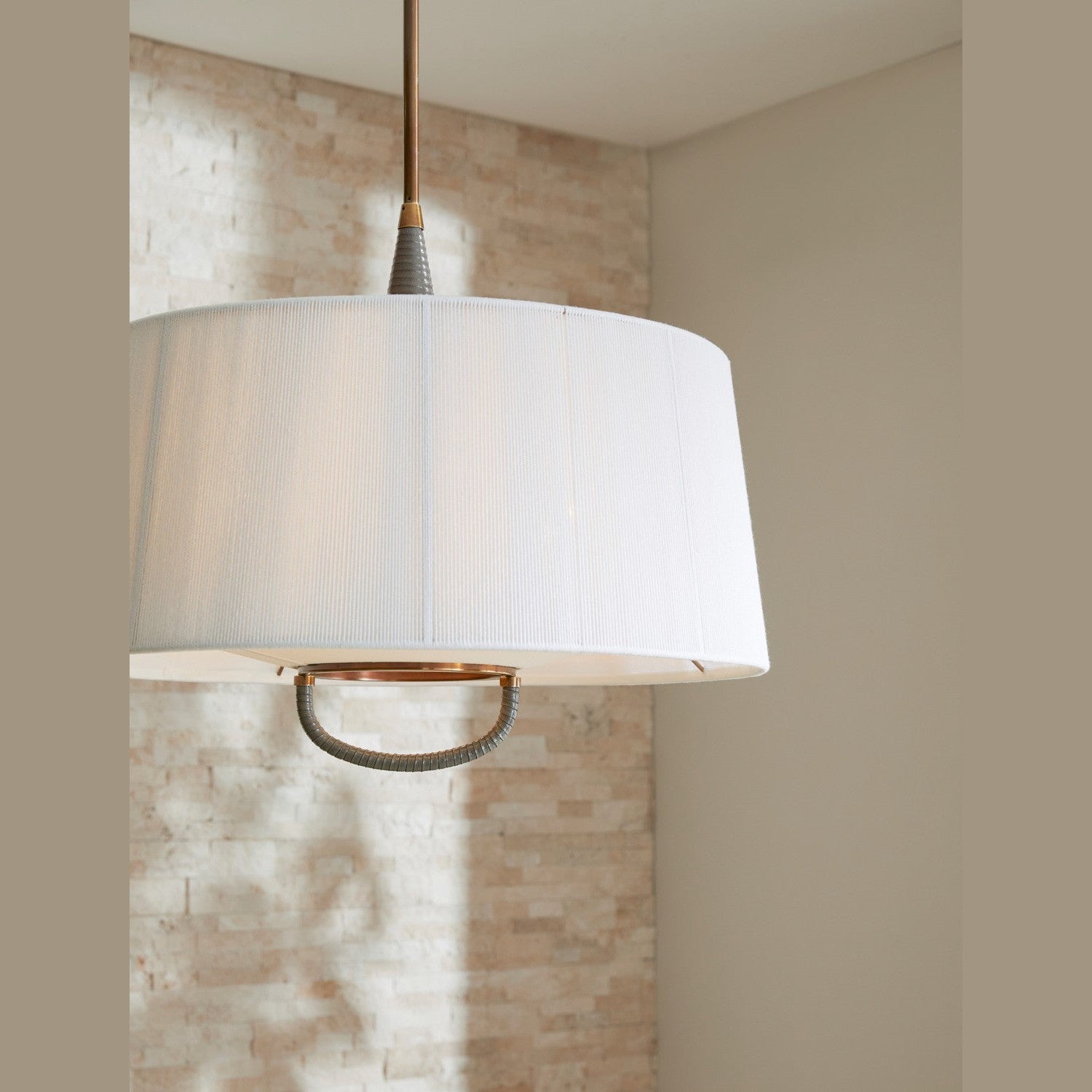 Arteriors - DMC26 - Six Light Pendant - Middlebury - Graphite/Graphite/Heritage Brass