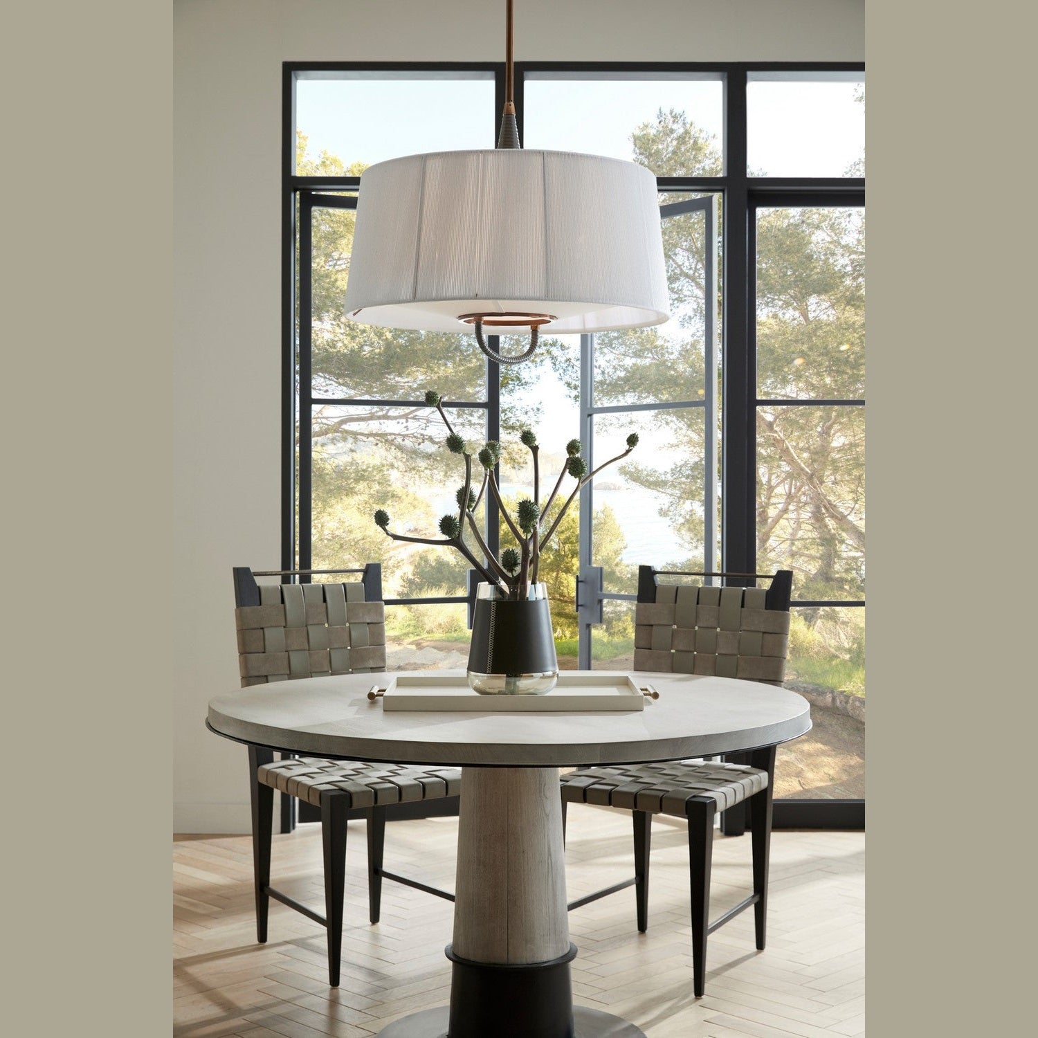 Arteriors - DMC26 - Six Light Pendant - Middlebury - Graphite/Graphite/Heritage Brass