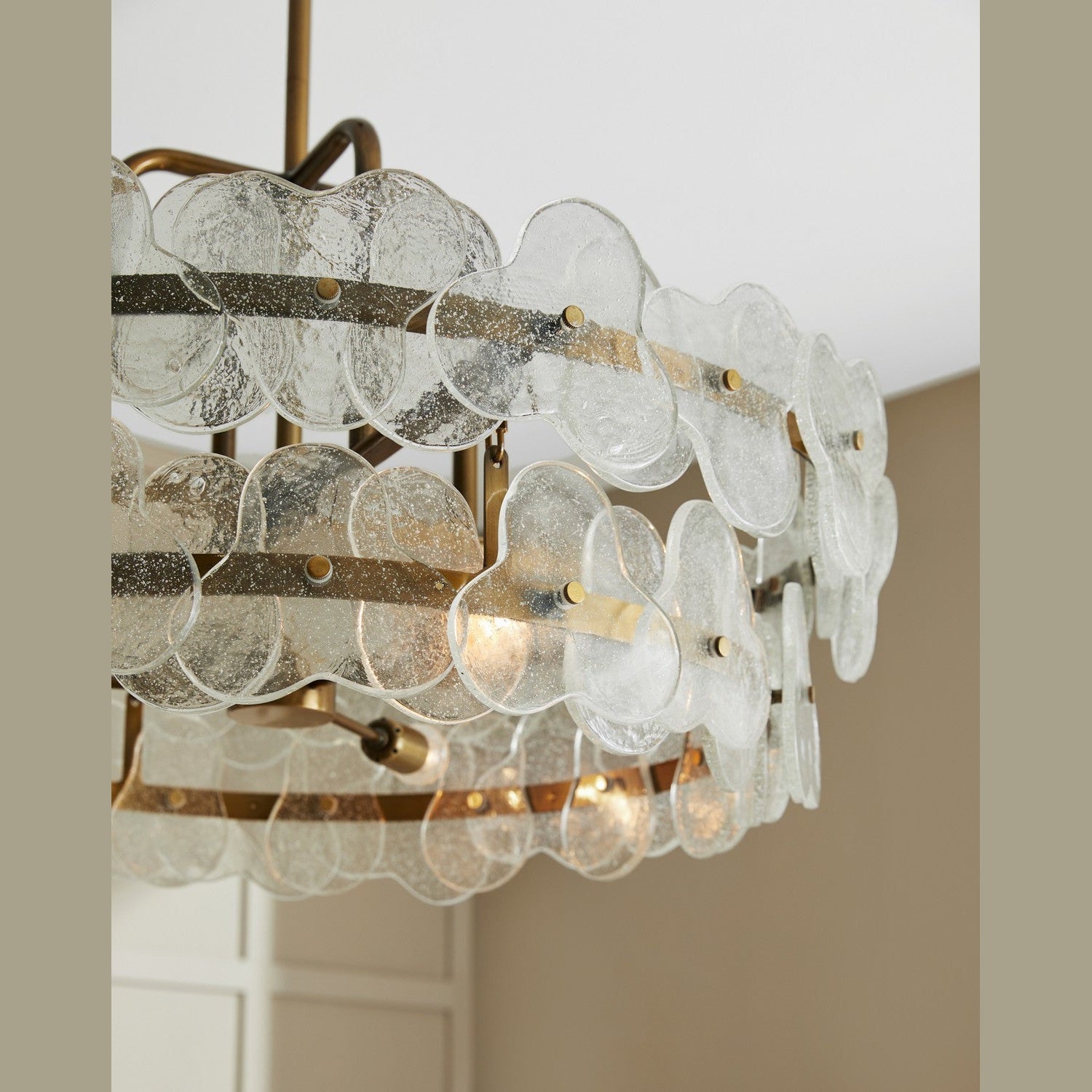 Arteriors - DMI15 - Four Light Chandelier - Cascade - Clear/Antique Brass