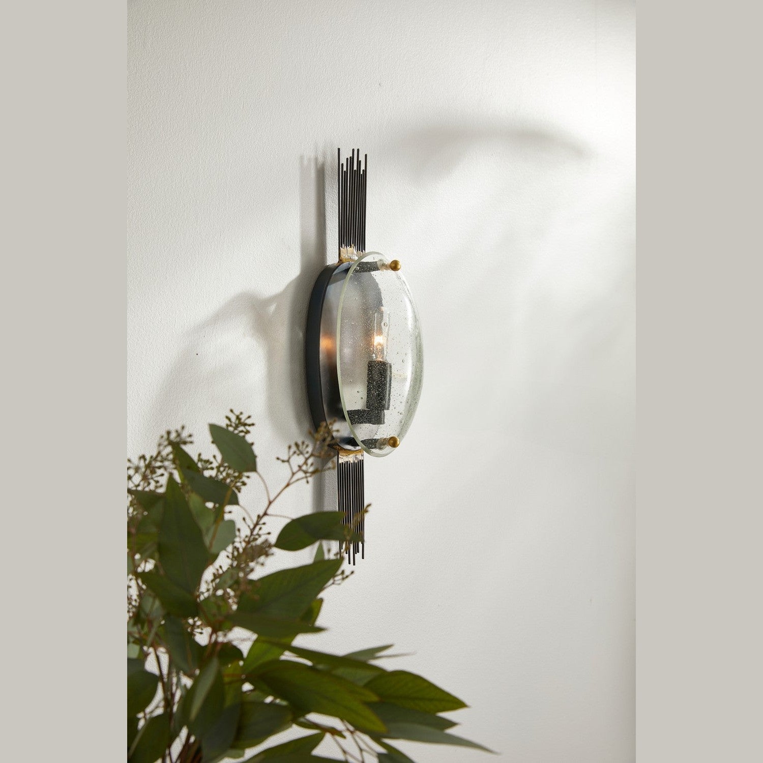 Arteriors - DWI16 - One Light Wall Sconce - Ernest - Clear/Natural/Antique Brass