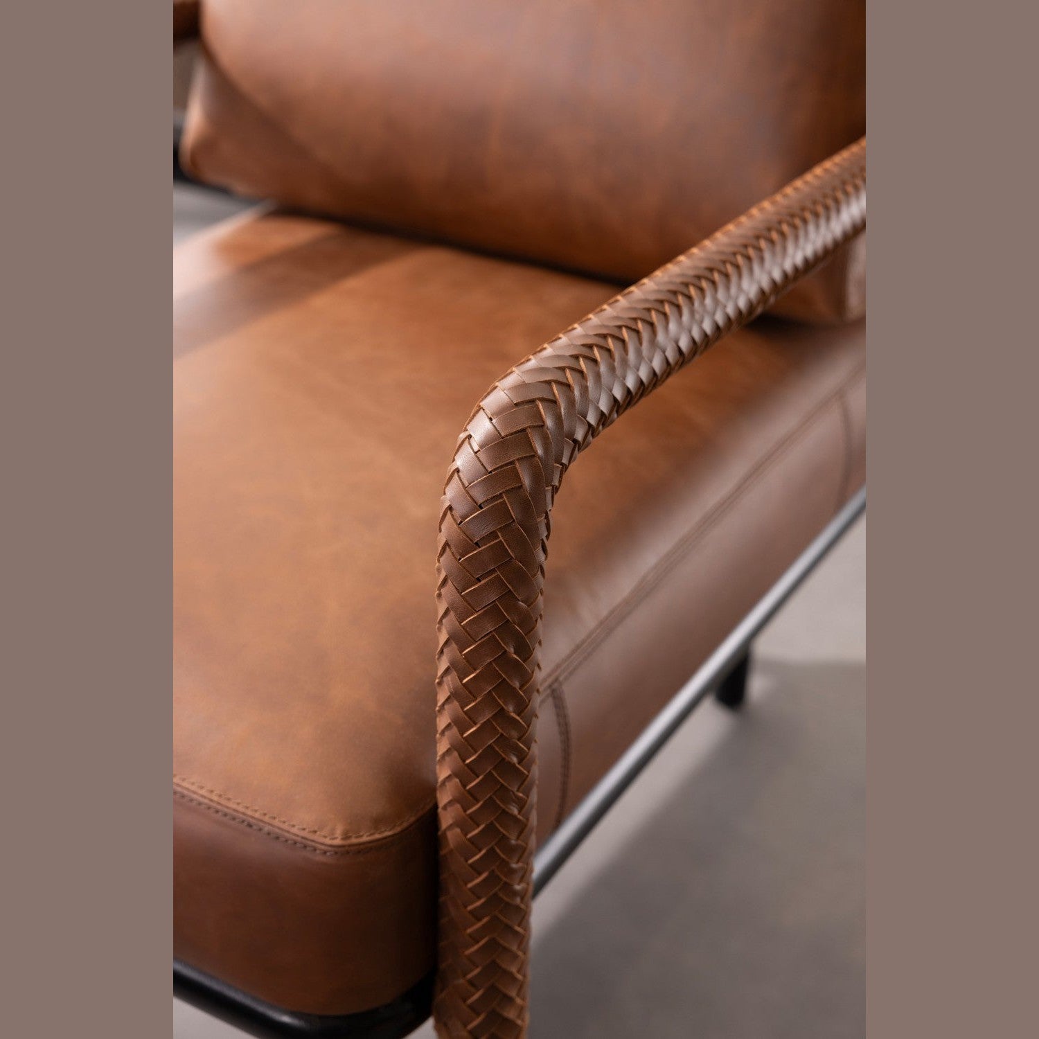 Arteriors - FRI15 - Chair - Durham - Cognac/Blackened Bronze
