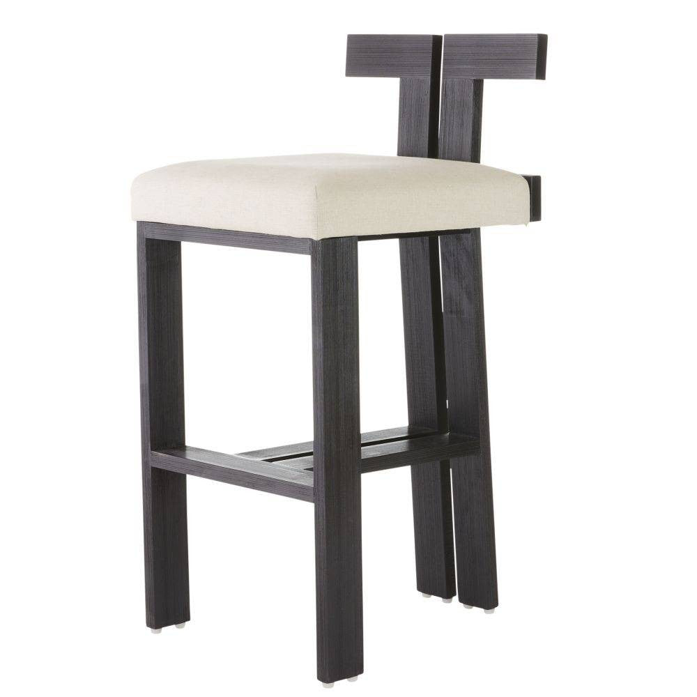 Arteriors - FSI14 - Bar Stool - Enola - Natural/Ebony/Antique Brass