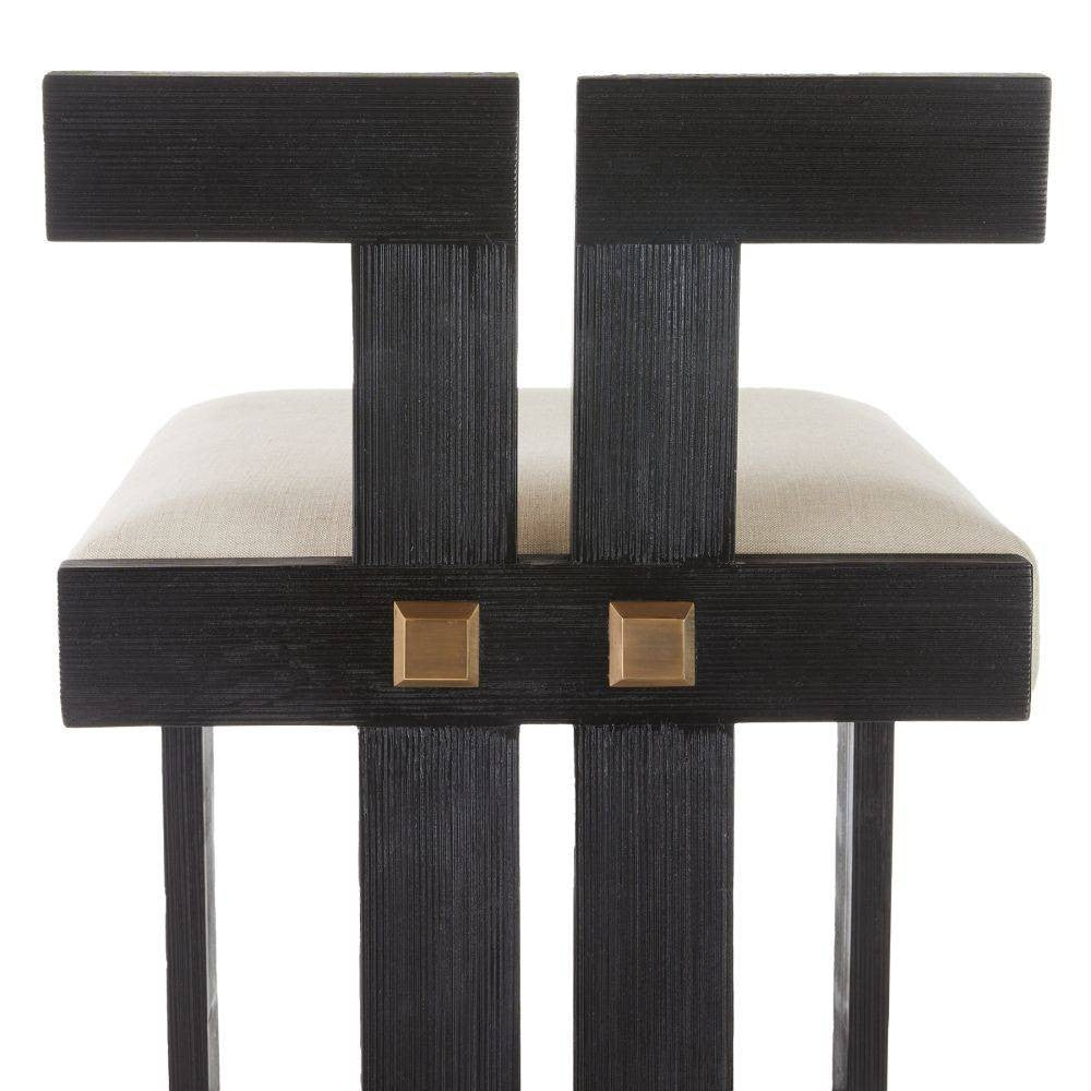 Arteriors - FSI14 - Bar Stool - Enola - Natural/Ebony/Antique Brass