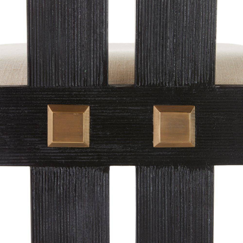 Arteriors - FSI14 - Bar Stool - Enola - Natural/Ebony/Antique Brass
