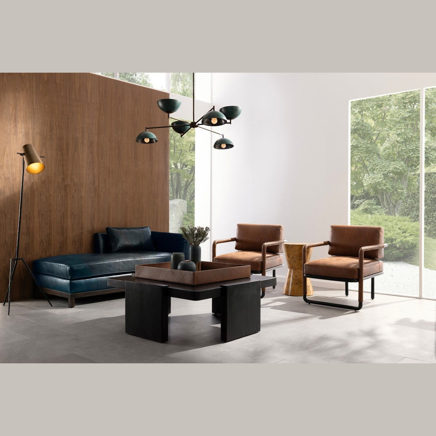 Arteriors - FTU04 - Chaise - Edmond - Ink/Grey Ash