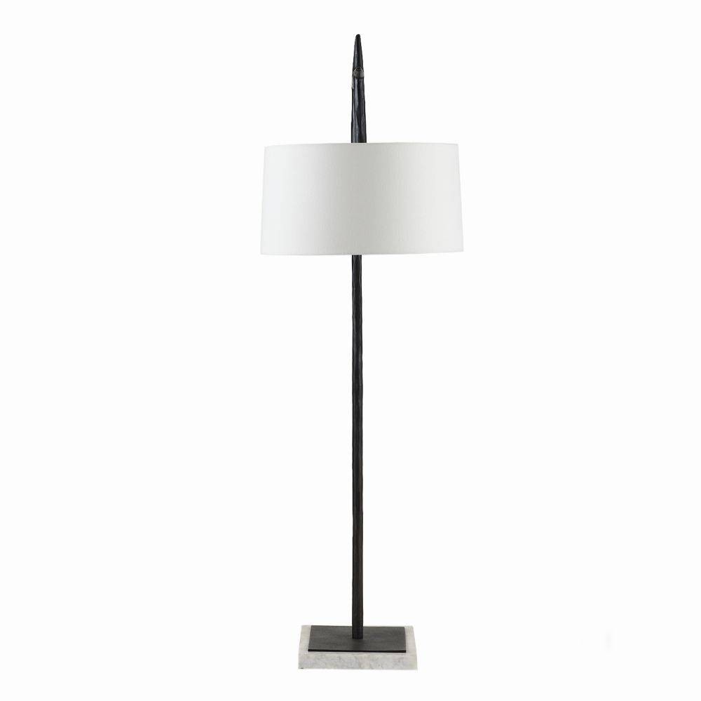 Arteriors - PFI10-SH053 - One Light Floor Lamp - Eileen - Blackened Iron/White/Off-White/Off-White