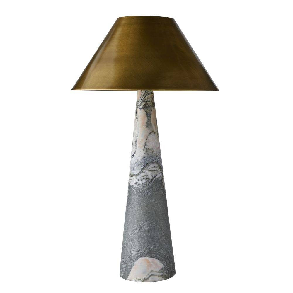 Arteriors - PTC39 - One Light Table Lamp - Chanel - Calacatta Viola/Antique Brass