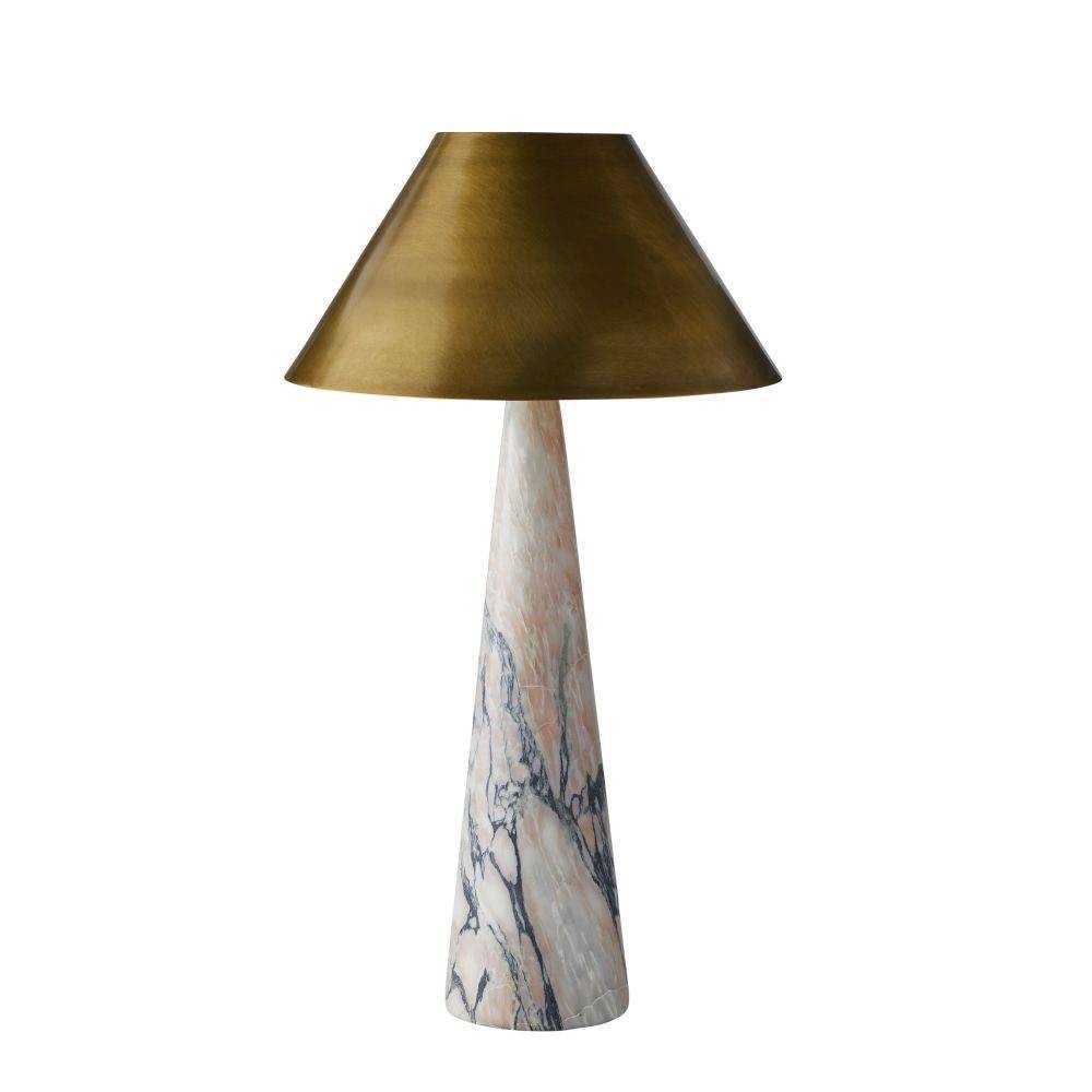 Arteriors - PTC39 - One Light Table Lamp - Chanel - Calacatta Viola/Antique Brass