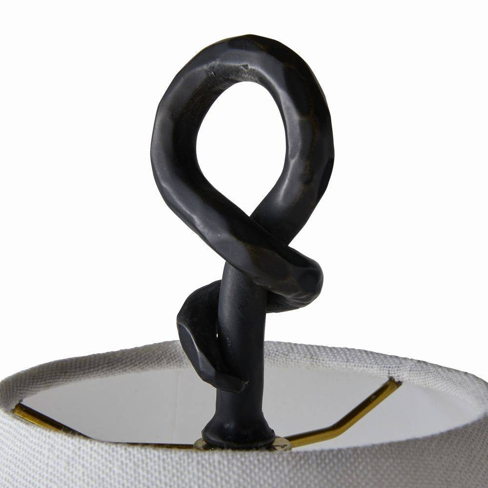 Arteriors - PTI14-SH042 - One Light Table Lamp - Dutton - Blackened Iron/White/White
