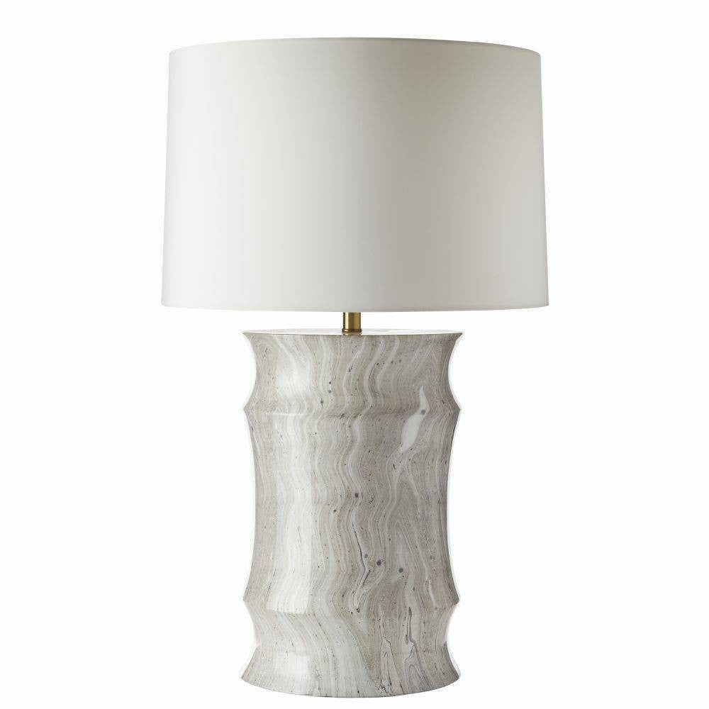 Arteriors - PTS13-SH037 - One Light Table Lamp - Destin - Moon Storm/Antique Brass/Off-White/Off-White