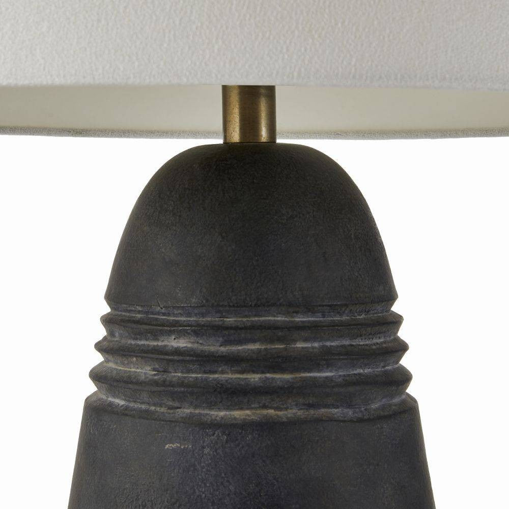 Arteriors - PTS16-829 - One Light Table Lamp - Django - Matte Charcoal/Antique Brass/Off-White/Off-White