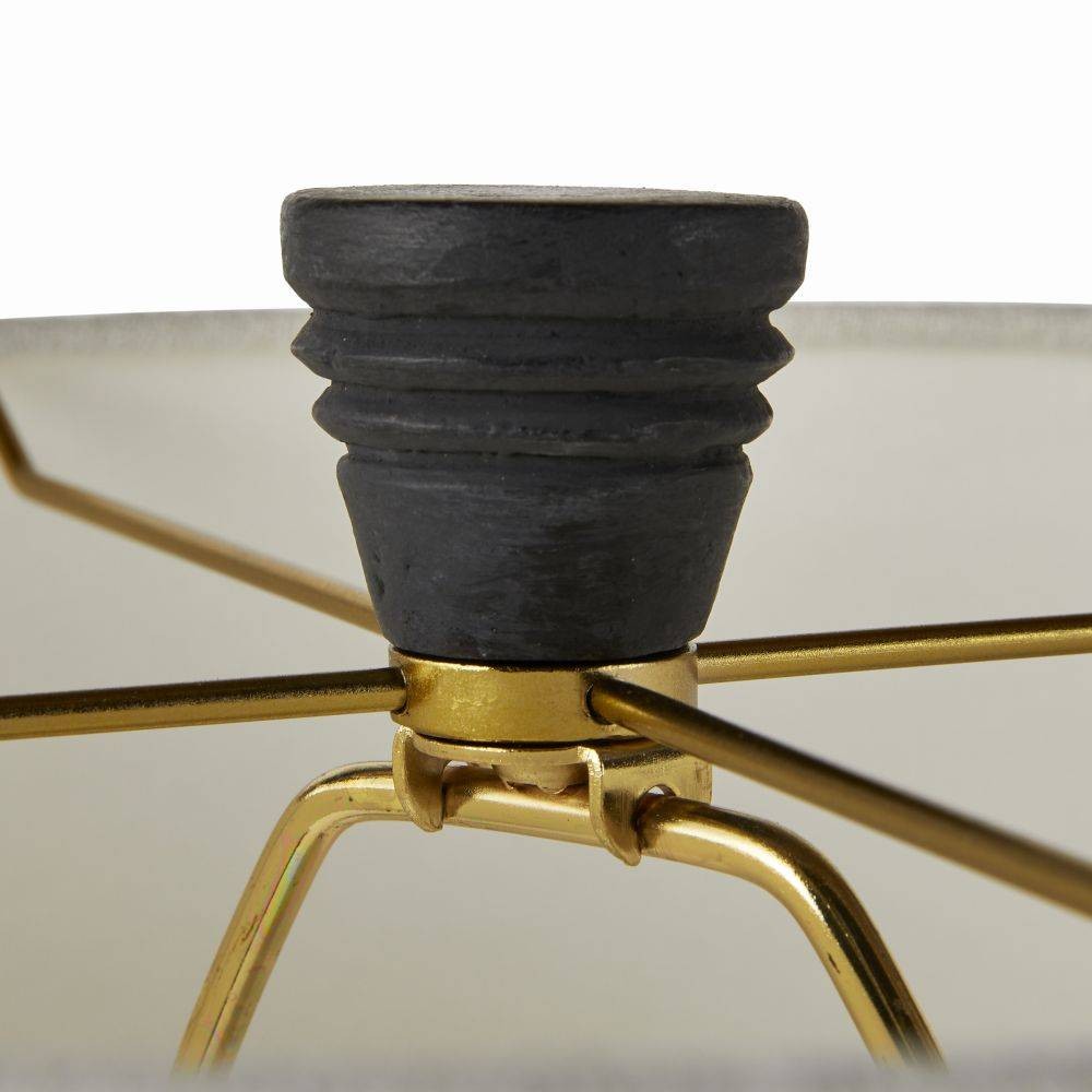 Arteriors - PTS16-829 - One Light Table Lamp - Django - Matte Charcoal/Antique Brass/Off-White/Off-White
