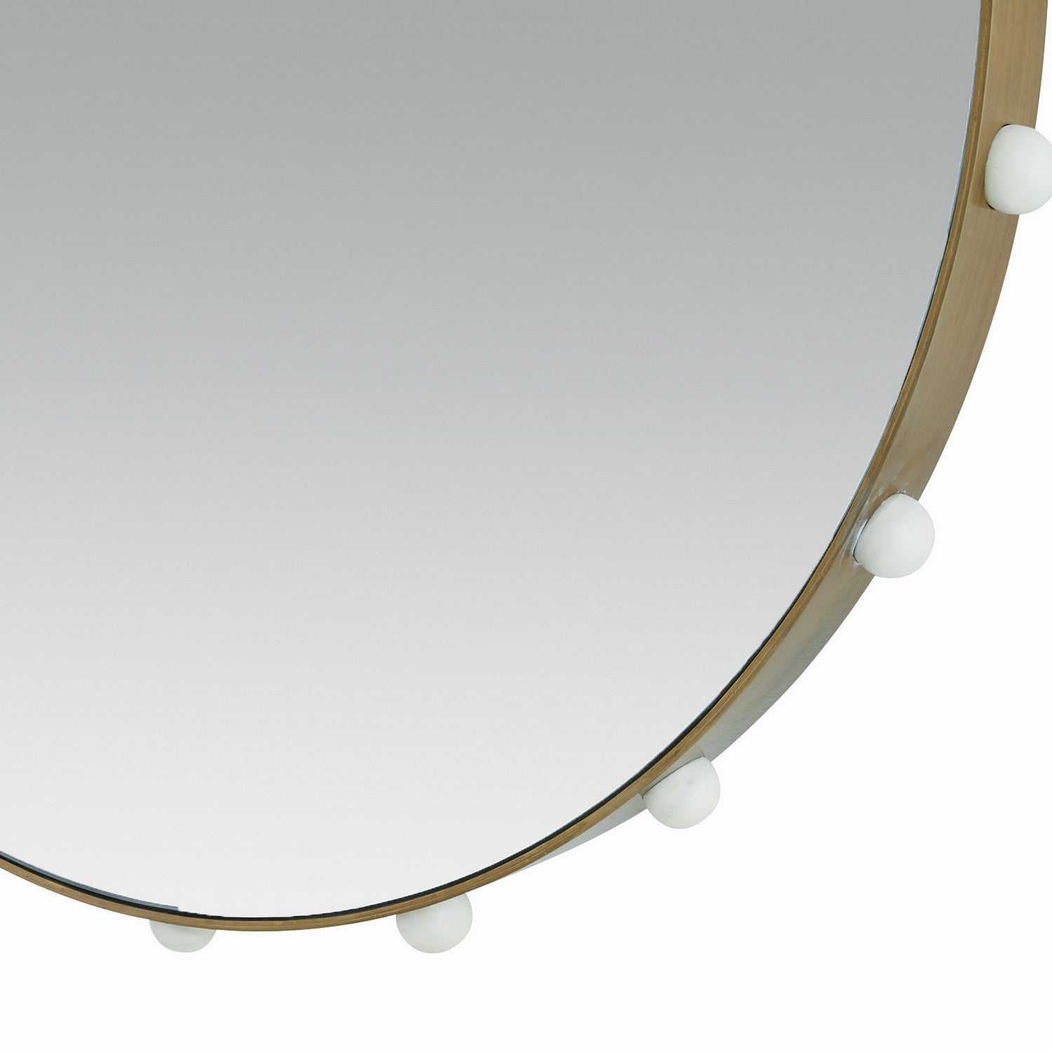 Arteriors - WMI40 - Mirror - Estera - Antique Brass/White/Plain
