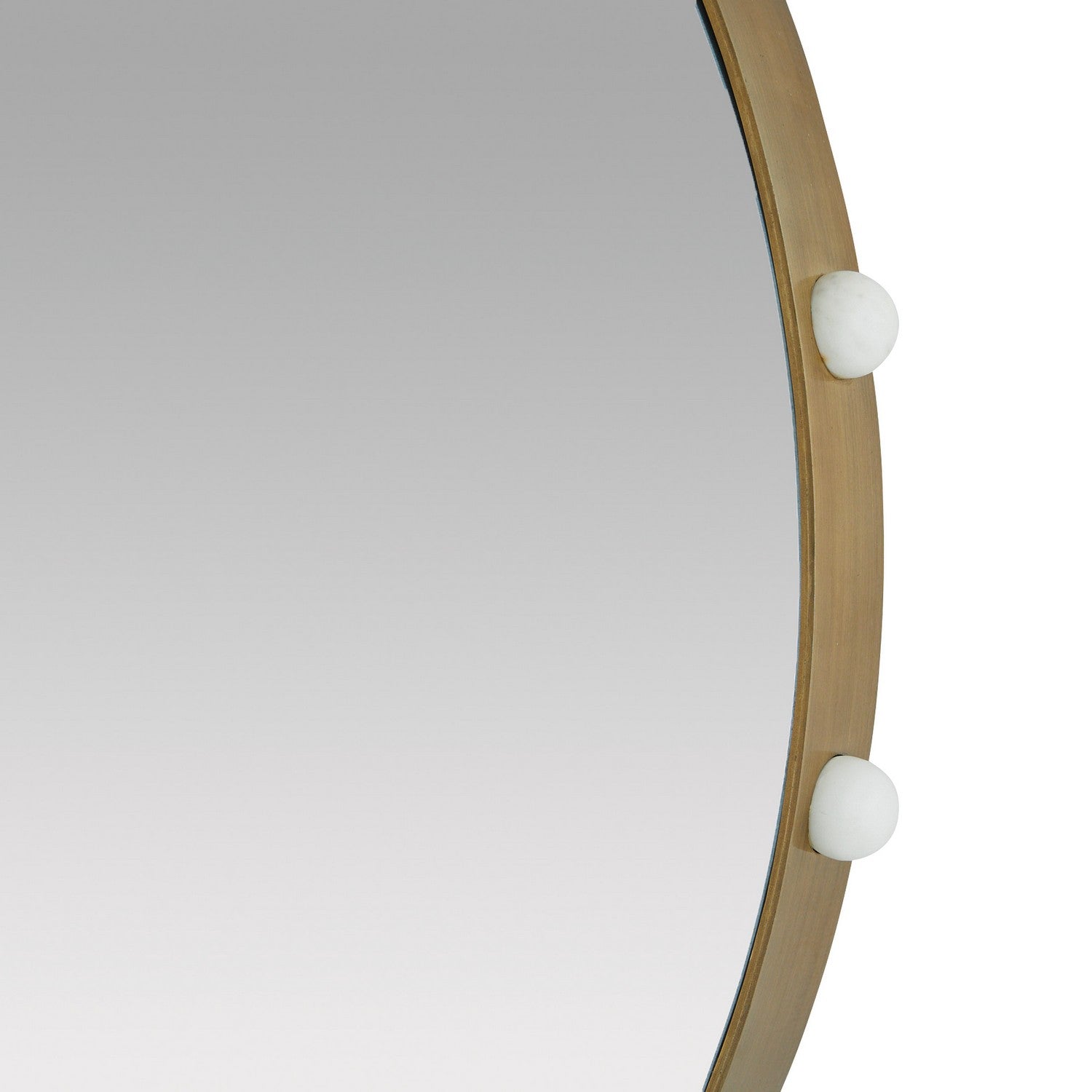 Arteriors - WMI40 - Mirror - Estera - Antique Brass/White/Plain