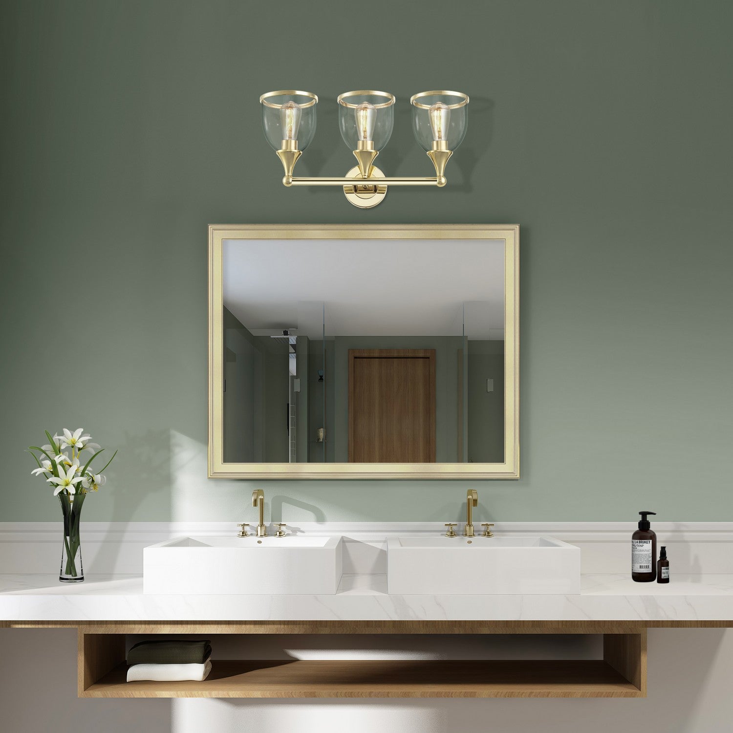 Livex Lighting - 14133-02 - Three Light Vanity Sconce - Ashridge - Polished Brass