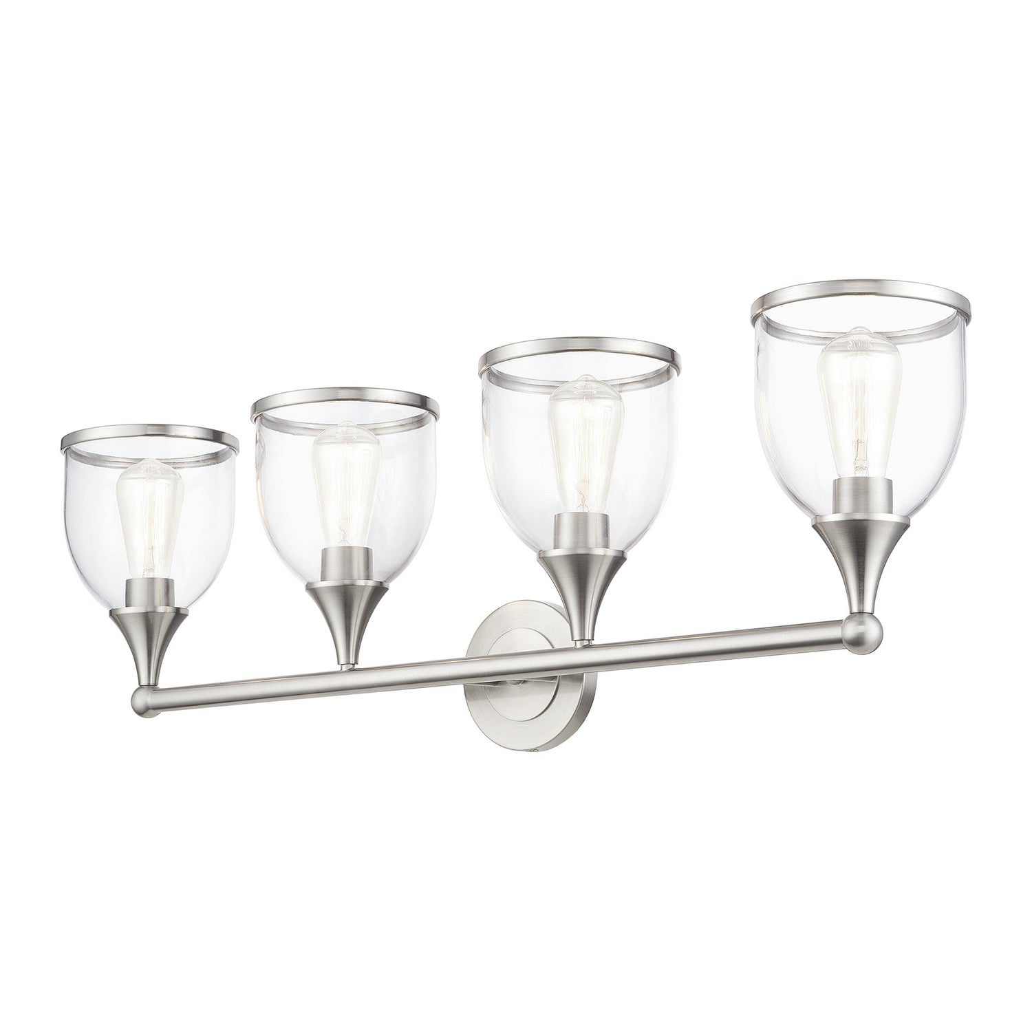 Livex Lighting - 14134-91 - Four Light Vanity Sconce - Ashridge - Brushed Nickel