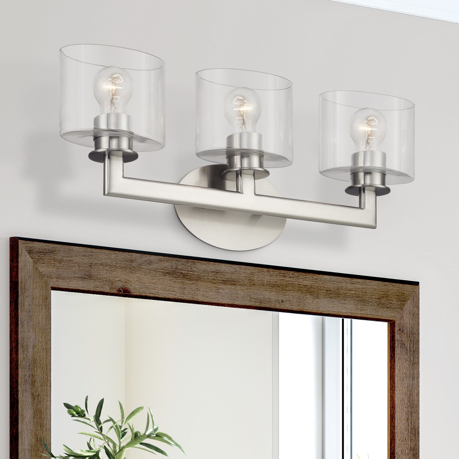 Livex Lighting - 17913-91 - Three Light Vanity Sconce - Bernardino - Brushed Nickel