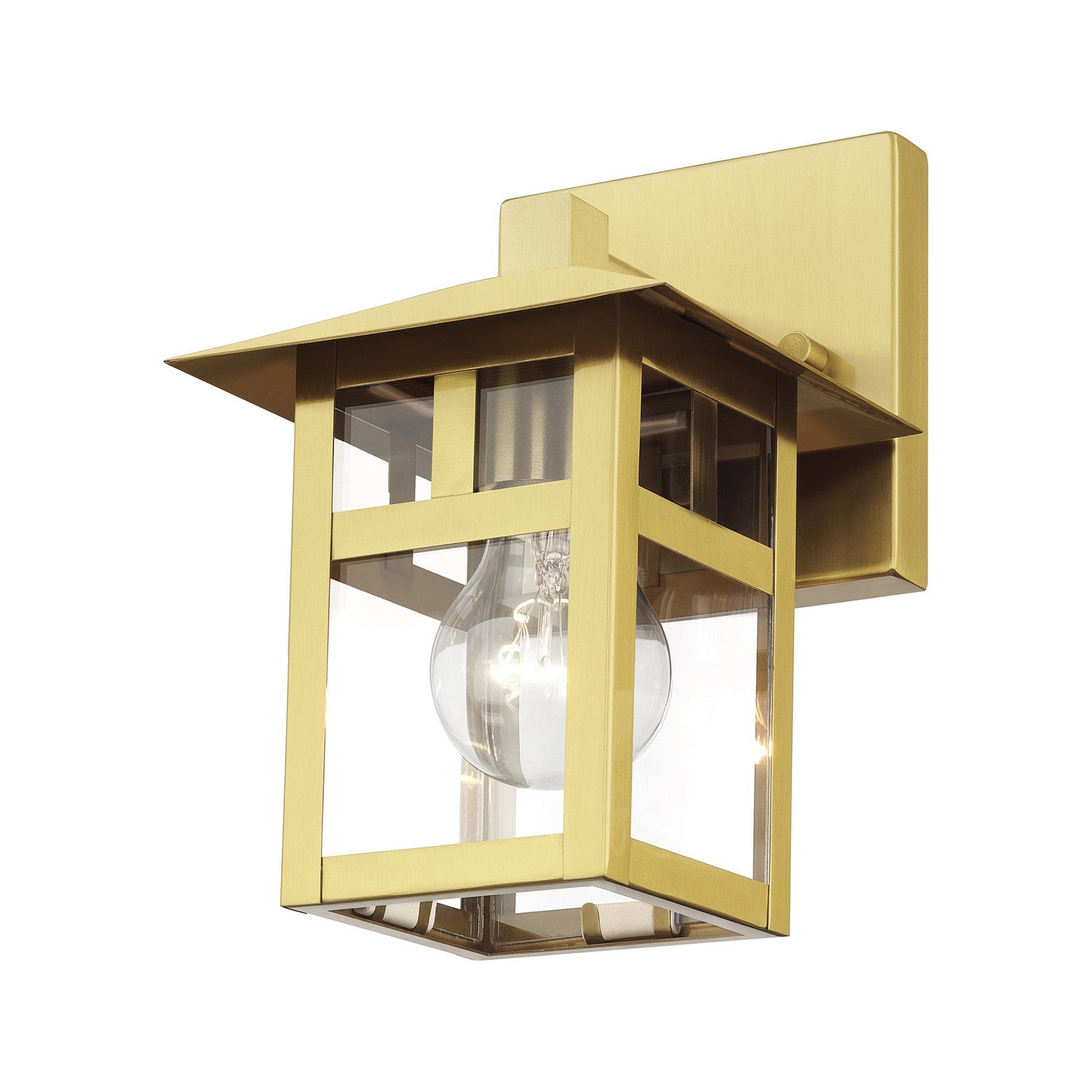 Livex Lighting - 21321-32 - One Light Outdoor Wall Lantern - Crestlake - Satin Gold