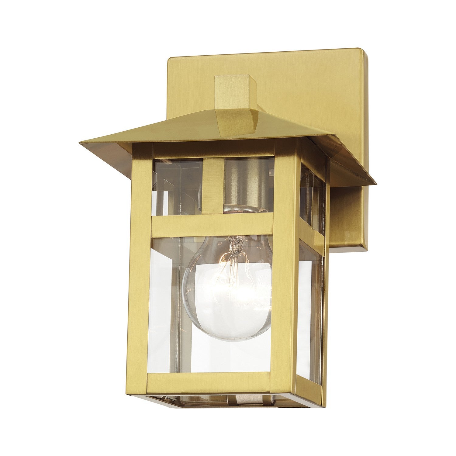 Livex Lighting - 21321-32 - One Light Outdoor Wall Lantern - Crestlake - Satin Gold
