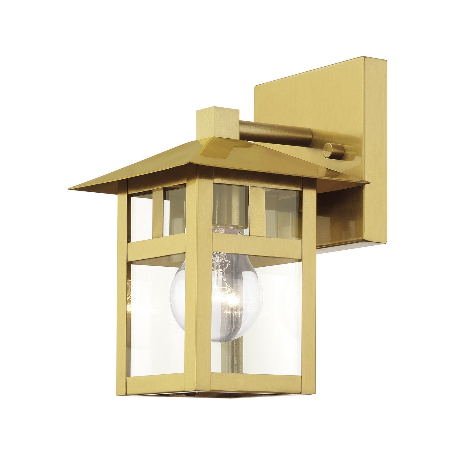 Livex Lighting - 21321-32 - One Light Outdoor Wall Lantern - Crestlake - Satin Gold