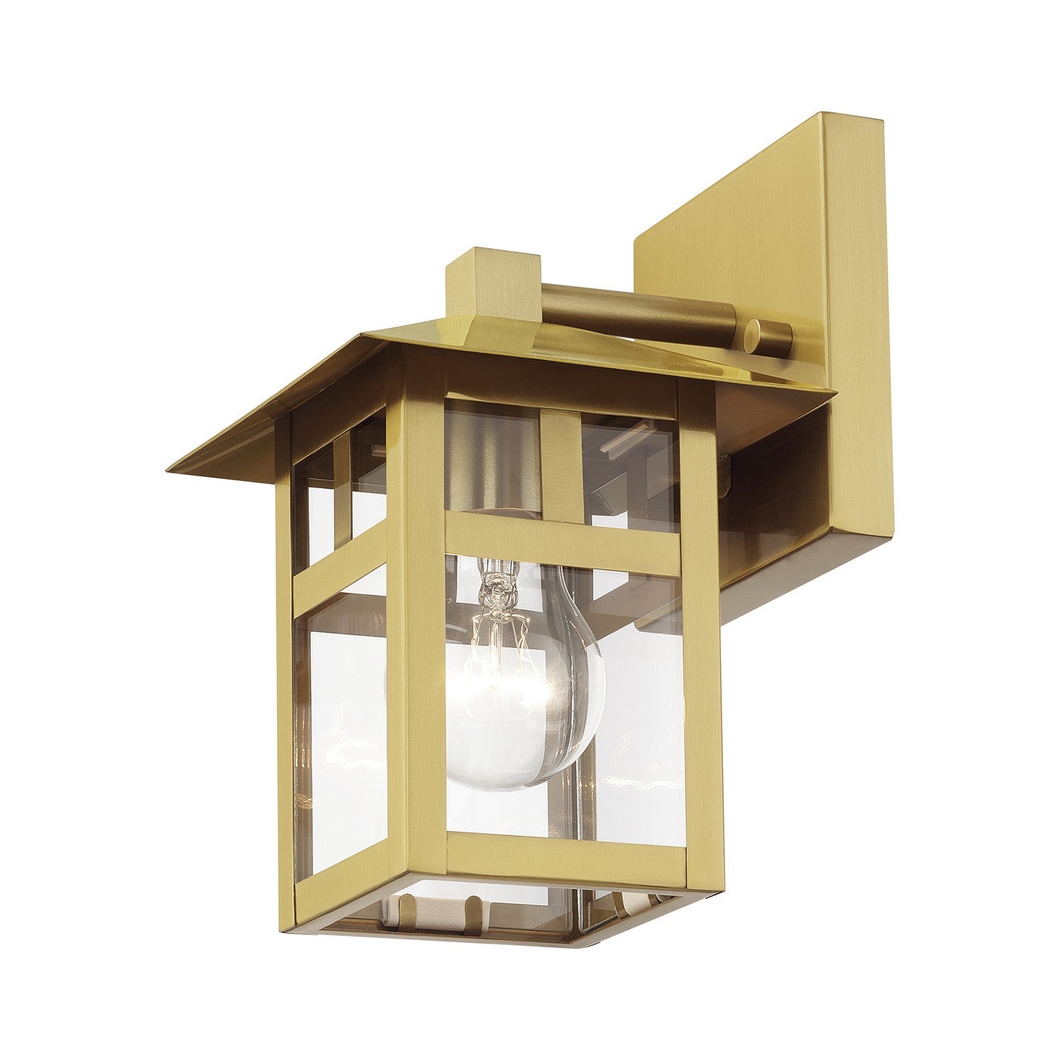 Livex Lighting - 21321-32 - One Light Outdoor Wall Lantern - Crestlake - Satin Gold