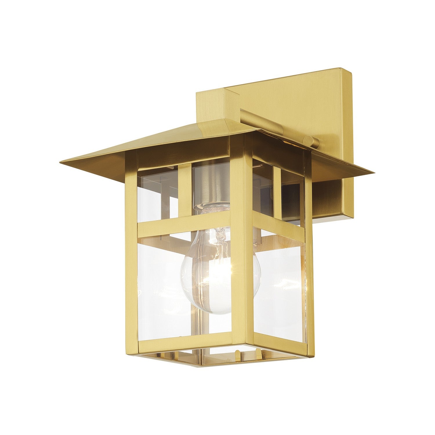 Livex Lighting - 21322-32 - One Light Outdoor Wall Lantern - Crestlake - Satin Gold