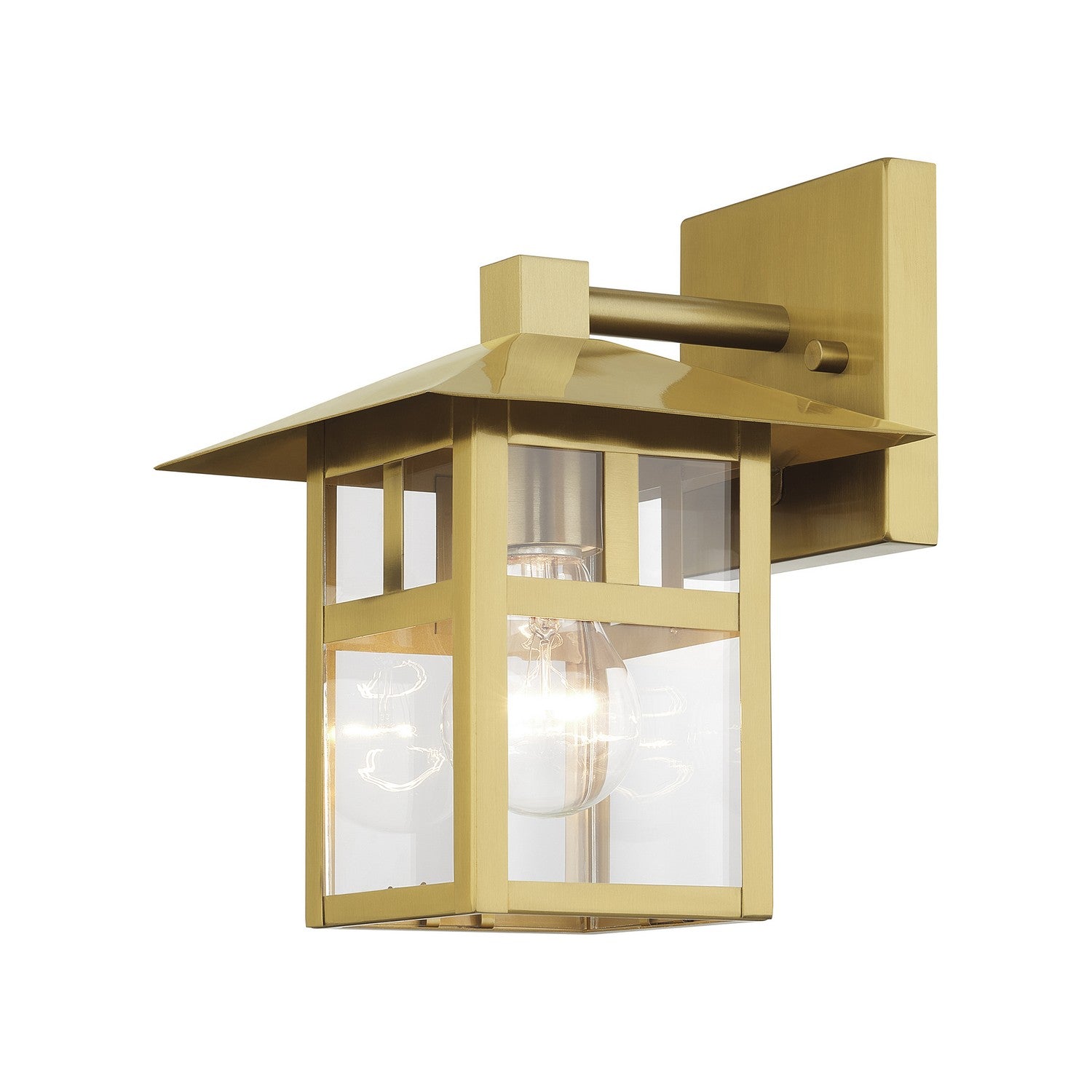 Livex Lighting - 21322-32 - One Light Outdoor Wall Lantern - Crestlake - Satin Gold