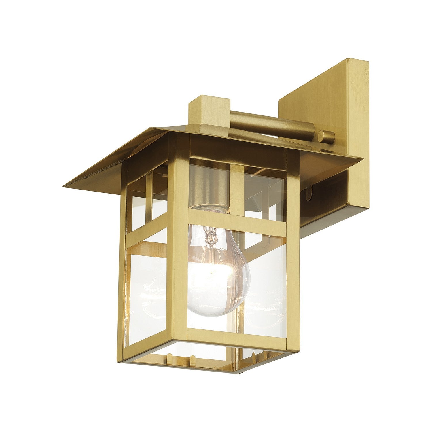 Livex Lighting - 21322-32 - One Light Outdoor Wall Lantern - Crestlake - Satin Gold