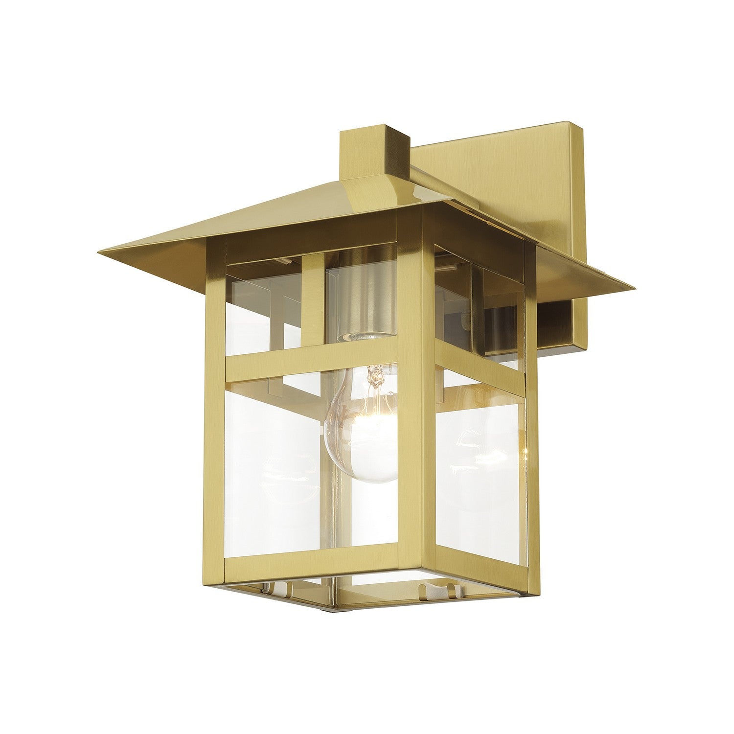 Livex Lighting - 21323-32 - One Light Outdoor Wall Lantern - Crestlake - Satin Gold
