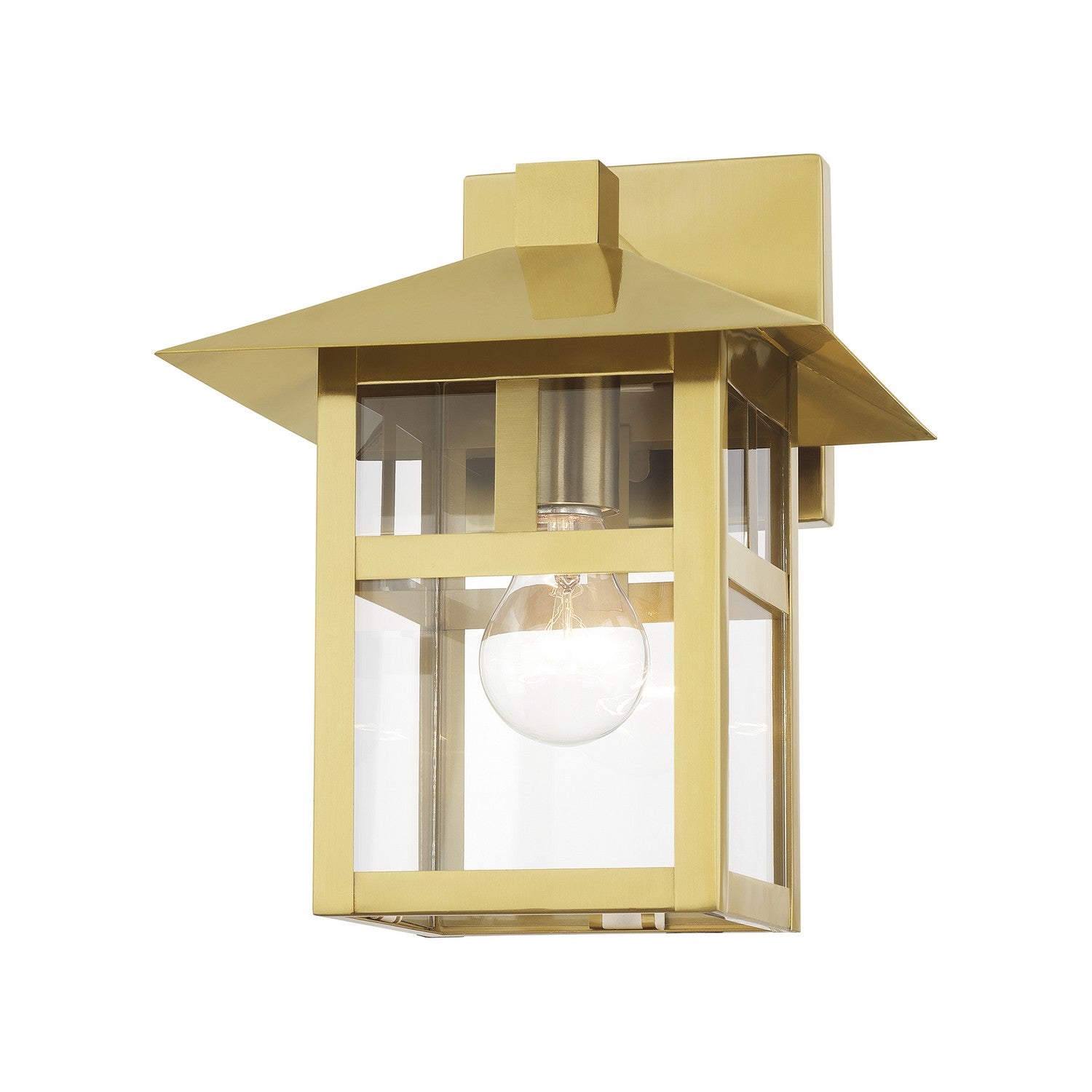 Livex Lighting - 21323-32 - One Light Outdoor Wall Lantern - Crestlake - Satin Gold