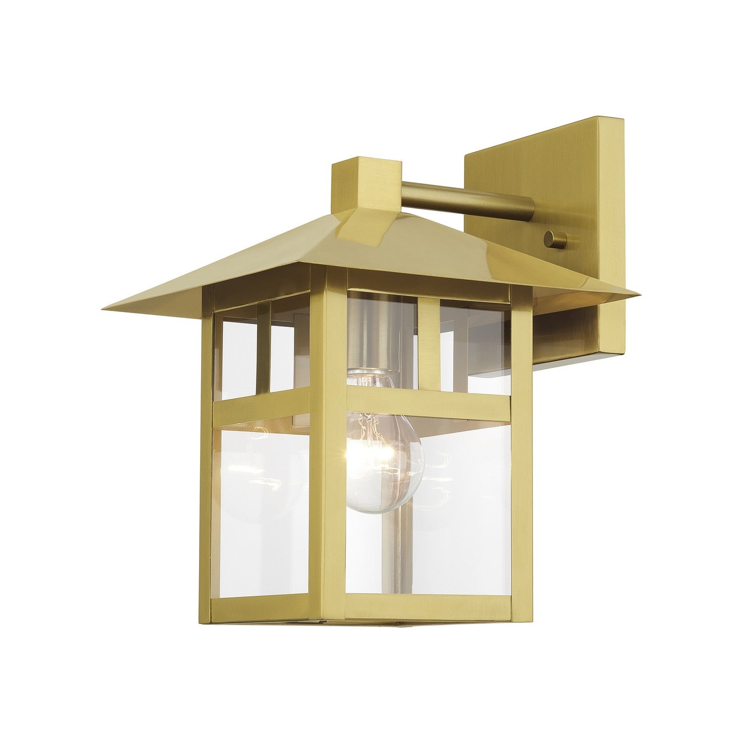 Livex Lighting - 21323-32 - One Light Outdoor Wall Lantern - Crestlake - Satin Gold