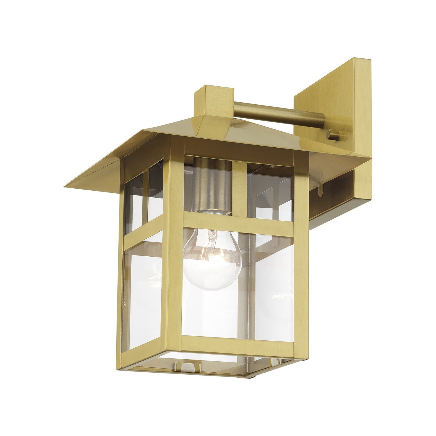 Livex Lighting - 21323-32 - One Light Outdoor Wall Lantern - Crestlake - Satin Gold