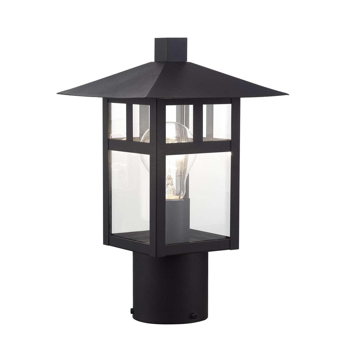 Livex Lighting - 21324-14 - One Light Outdoor Post Top Lantern - Crestlake - Textured Black