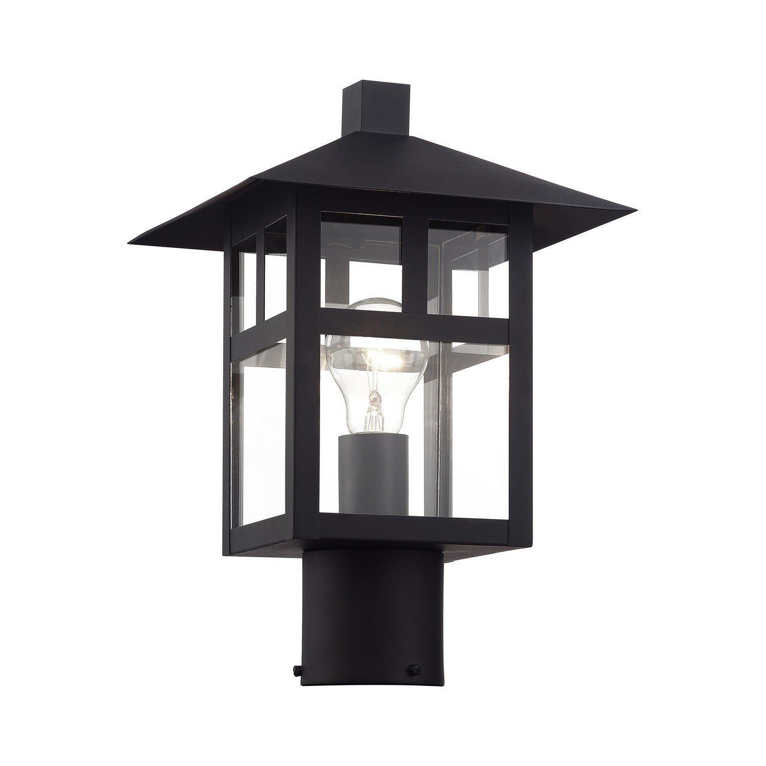 Livex Lighting - 21325-14 - One Light Outdoor Post Top Lantern - Crestlake - Textured Black
